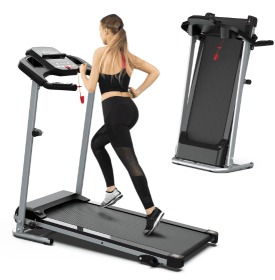 Folding Treadmill For Home Use (Color: BLACK)