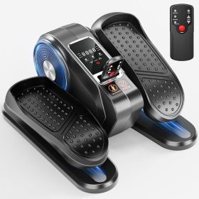 Specialized For The Elderly, This Sit-down Elliptical Leg Exerciser Features A Large Anti-slip Pedal, An LCD Display, And A Remote Control (Color: BLACK)