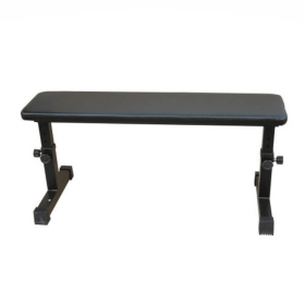 Home Comfort Design Flat Dumbbell Bench Strength Training Fitness Bench (Color: BLACK)