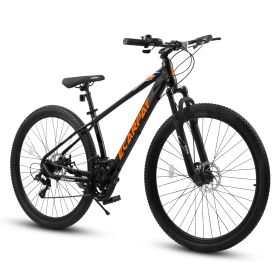 A29367 29 Inch Mountain Bike 21 Speed, Suspension Fork, Aluminum Frame Disc Brake, Mountain Biking For Both Men And Women. (Color: BLACK)