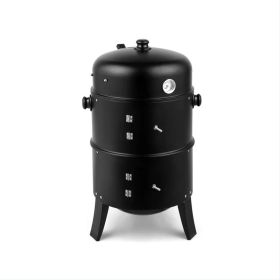 Iron Spray Smoker Carbon Grill Black (Color: BLACK)