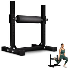 Only Supports Self Pickup  Bulgarian Split Squat Rack, Single Leg Squat Roller, Single Leg Squat Rack, Freestanding Machine Leg Curler For Lower (Color: BLACK)